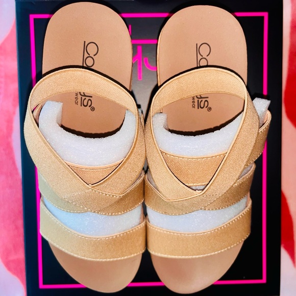 NIBX CORKYS QUIRKY BUT CUTE CORK WEDGE SANDALS 👡 - CAMEL, Sz.6, BNIBX - Picture 11 of 16